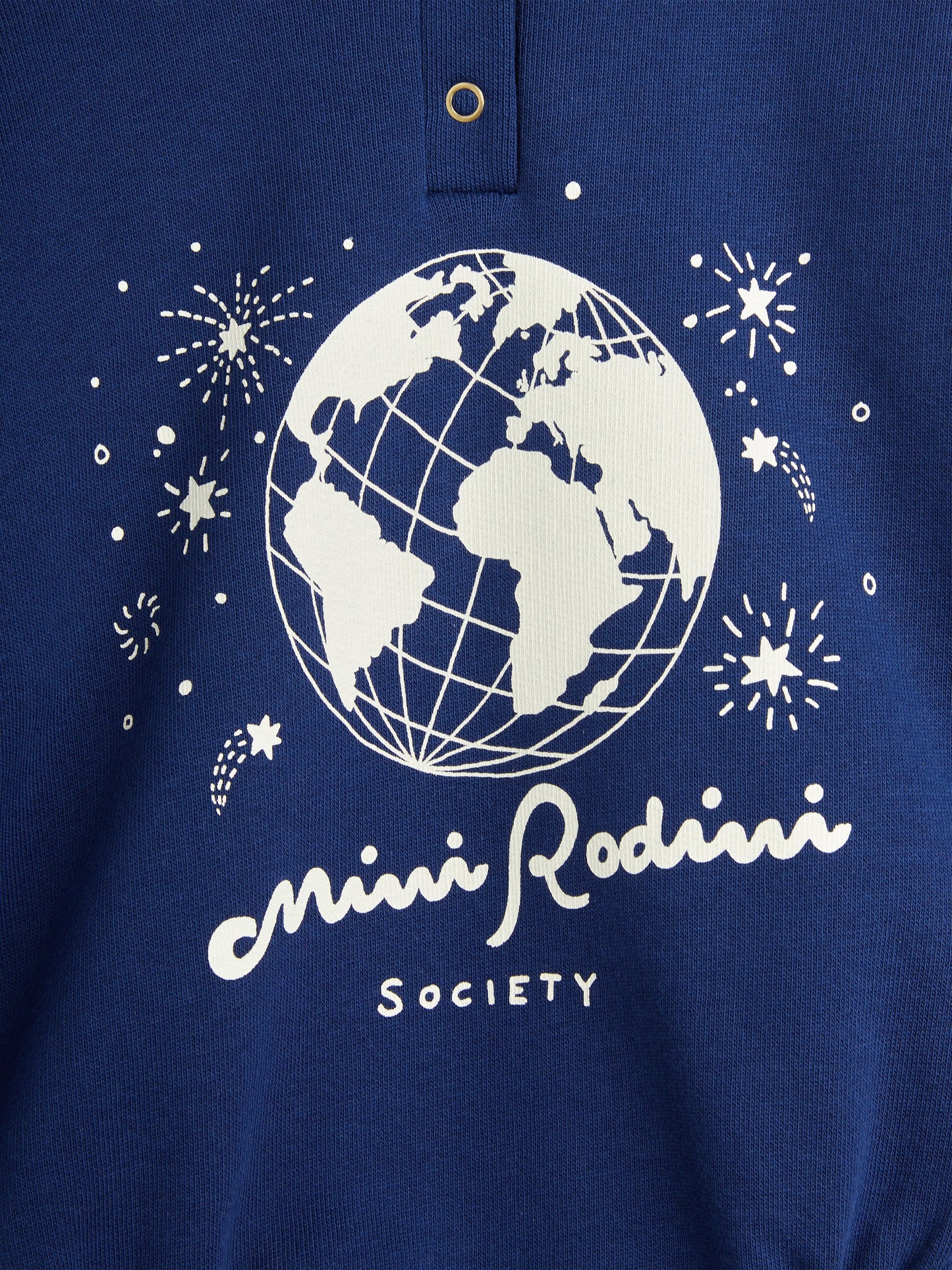 Mini Rodini Baby Society 蓝色连体衣套装