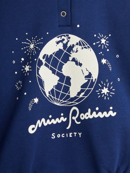 Mini Rodini Baby Society 蓝色连体衣套装