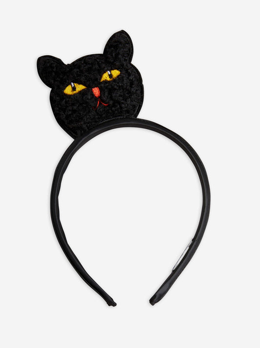 Mini Rodini 女童毛绒猫头带（黑色）