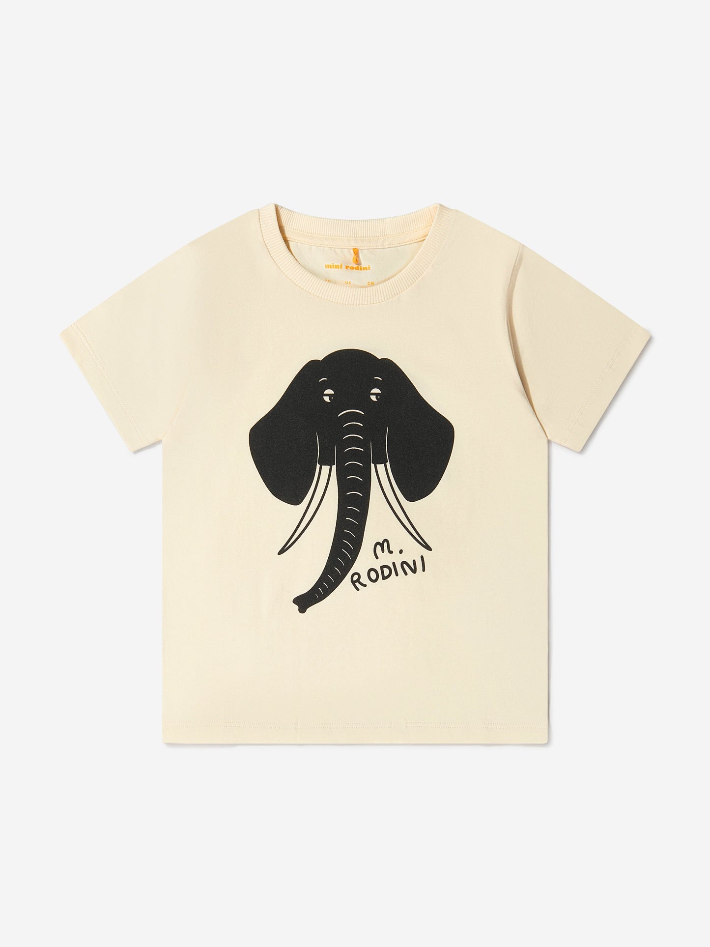 Mini Rodini 男女通用有机棉大象 T 恤