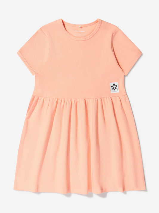 Mini Rodini 女童有机棉短袖连衣裙