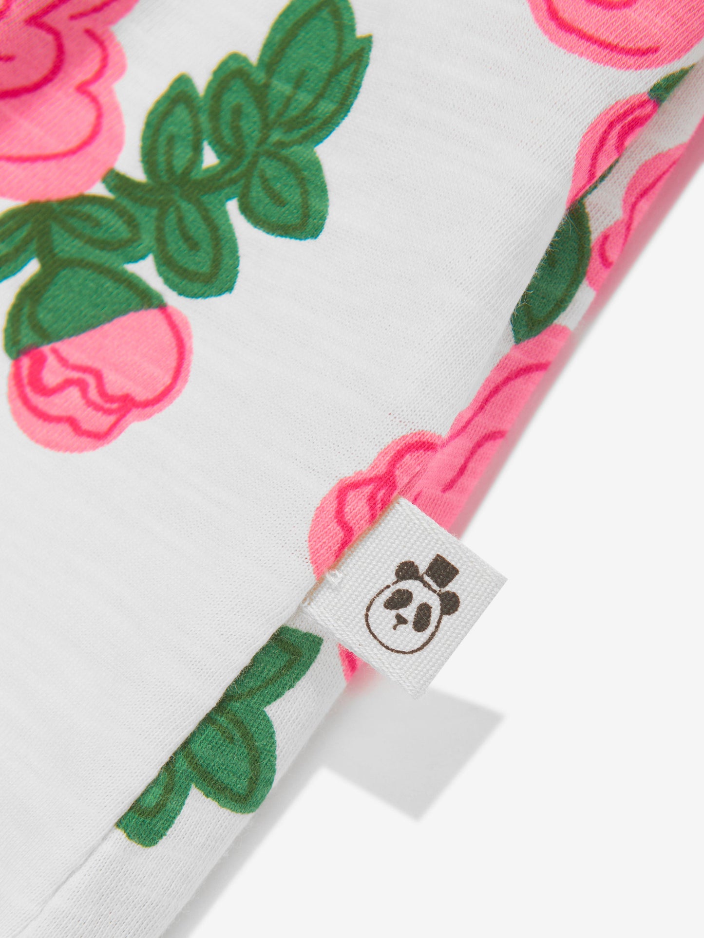 Mini Rodini 女童粉色玫瑰印花连衣裙
