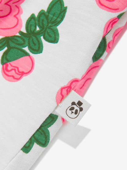 Mini Rodini 女童粉色玫瑰印花连衣裙
