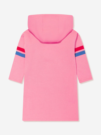 Mini Rodini 女童粉色 Adored 连帽连衣裙