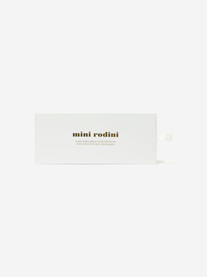 Mini Rodini 女童圆形太阳镜（米色）