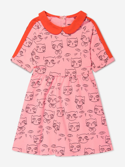 Mini Rodini 女童 Cathlethes 印花连衣裙（粉色）