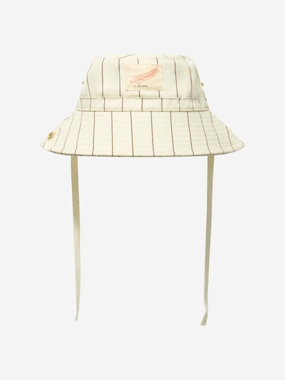 Mini Rodini 儿童象牙色羽毛登山帽