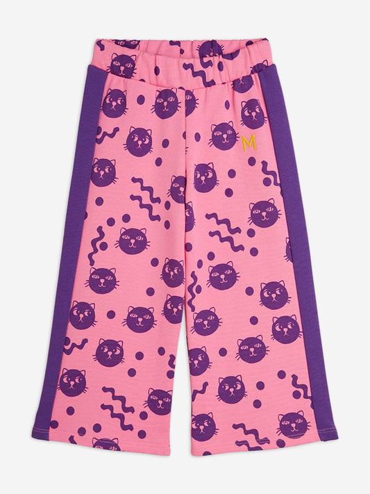 Girls Squiggly Cats AOP joggers in Pink