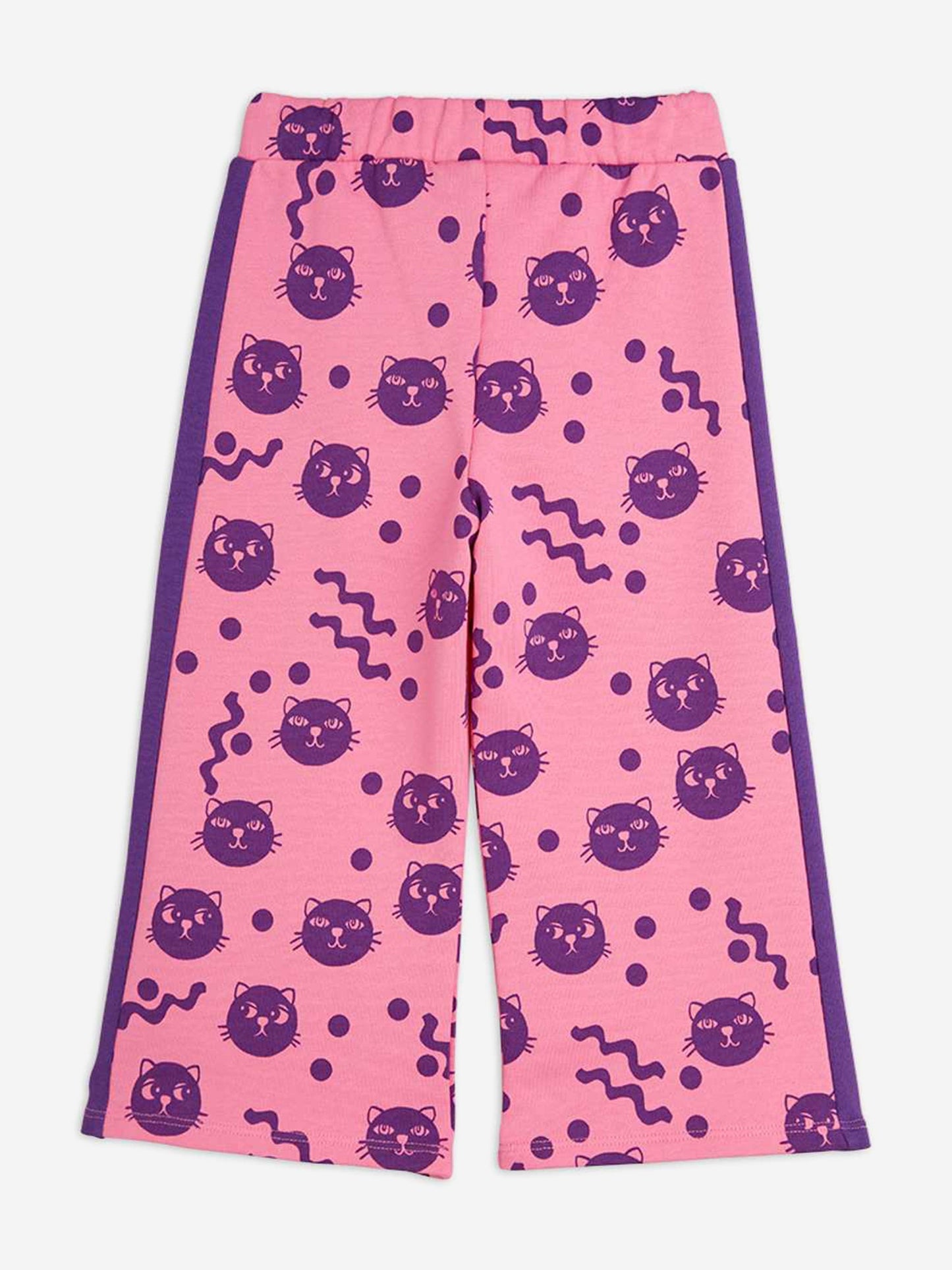 Girls Squiggly Cats AOP joggers in Pink