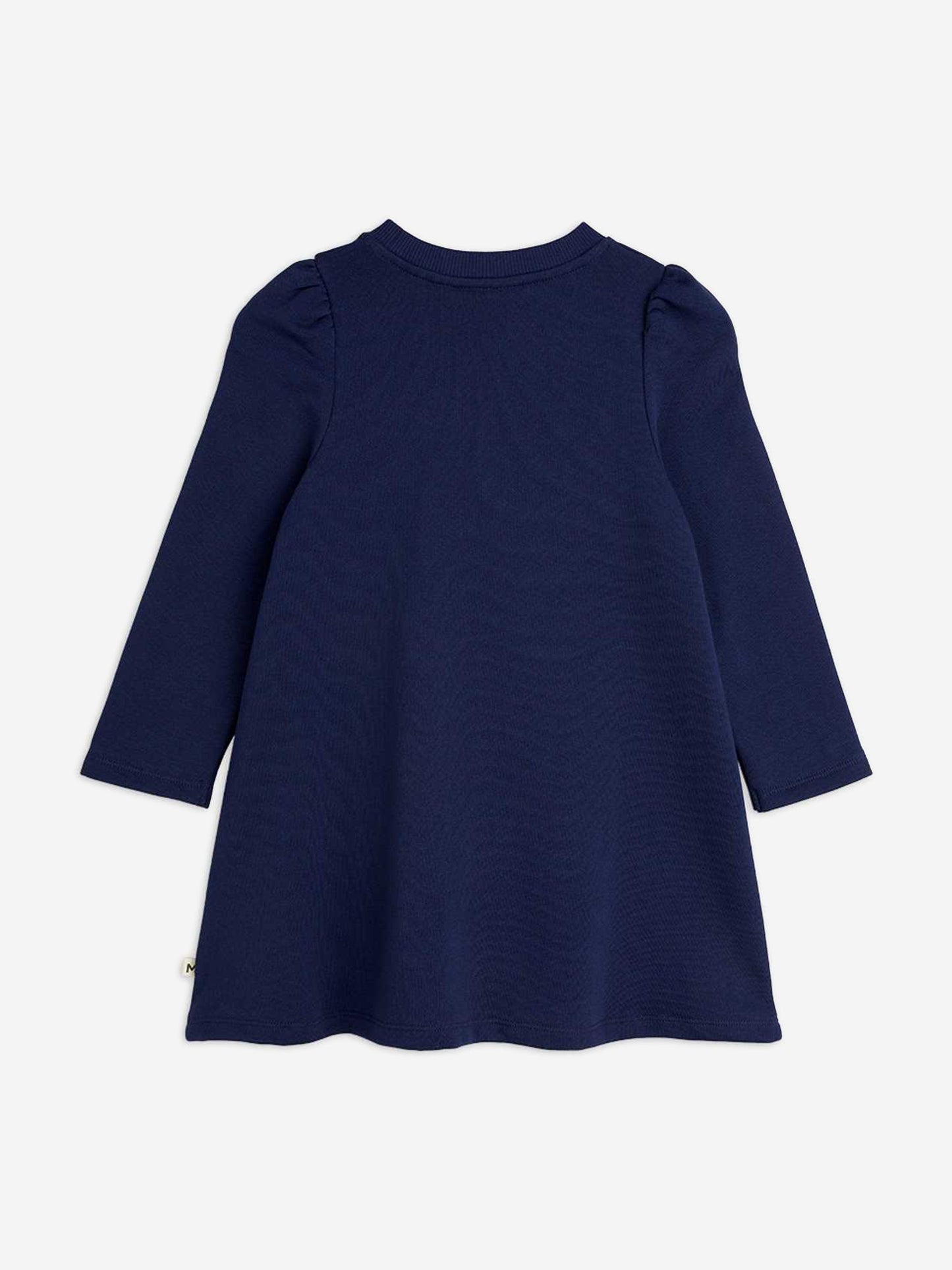 Girls Bow Application Sweater Dress in Navy