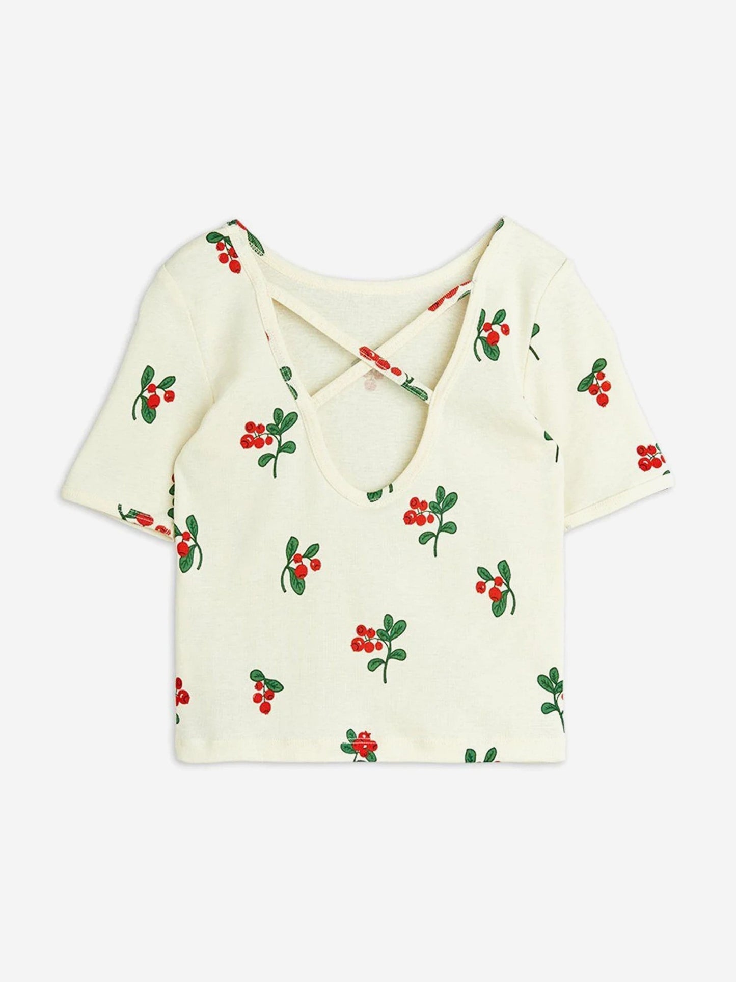 Girls Lingonberries AOP Ballet T-Shirt in Ivory