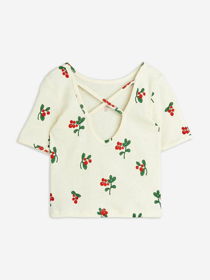 Girls Lingonberries AOP Ballet T-Shirt in Ivory