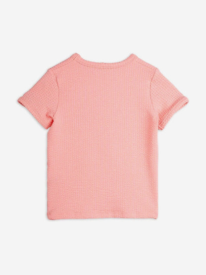 Girls Violin Embroidered T-Shirt in Pink