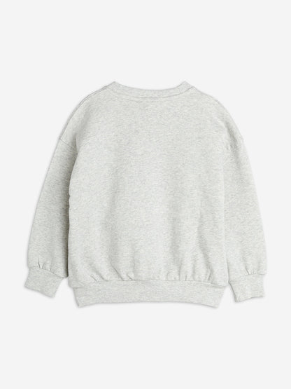 Girls Arrowed Heart Chenille Sweatshirt in Grey