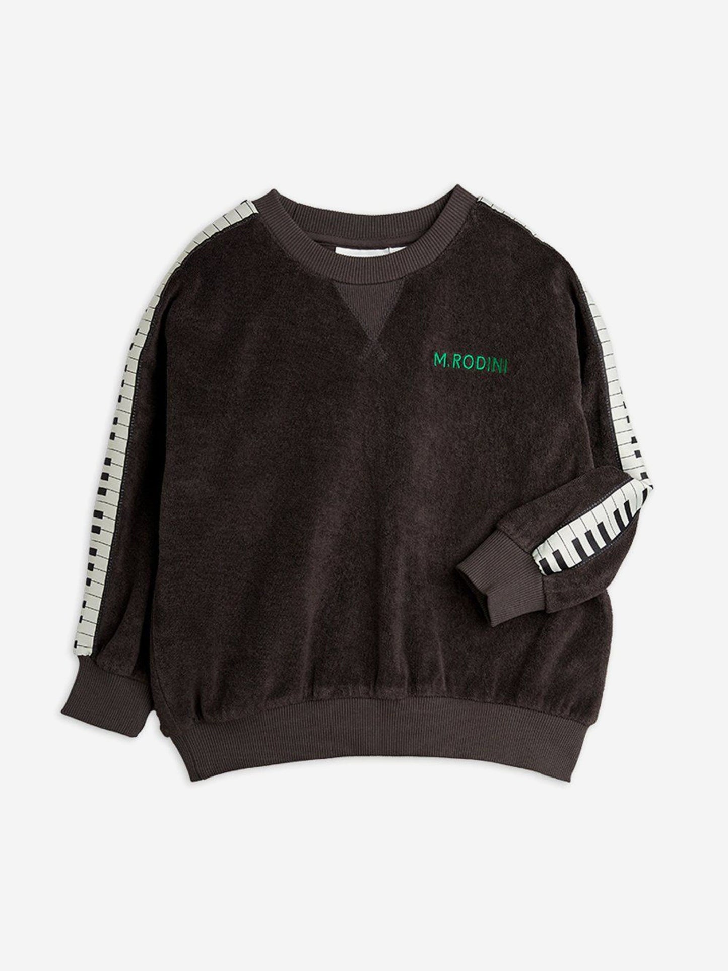 Boys Piano Terry Sweatshirt in Black
