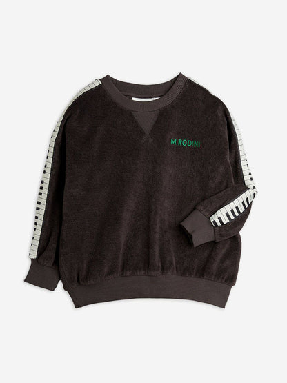 Boys Piano Terry Sweatshirt in Black