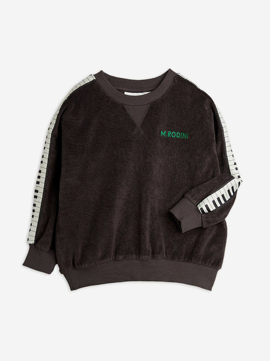 Boys Piano Terry Sweatshirt in Black