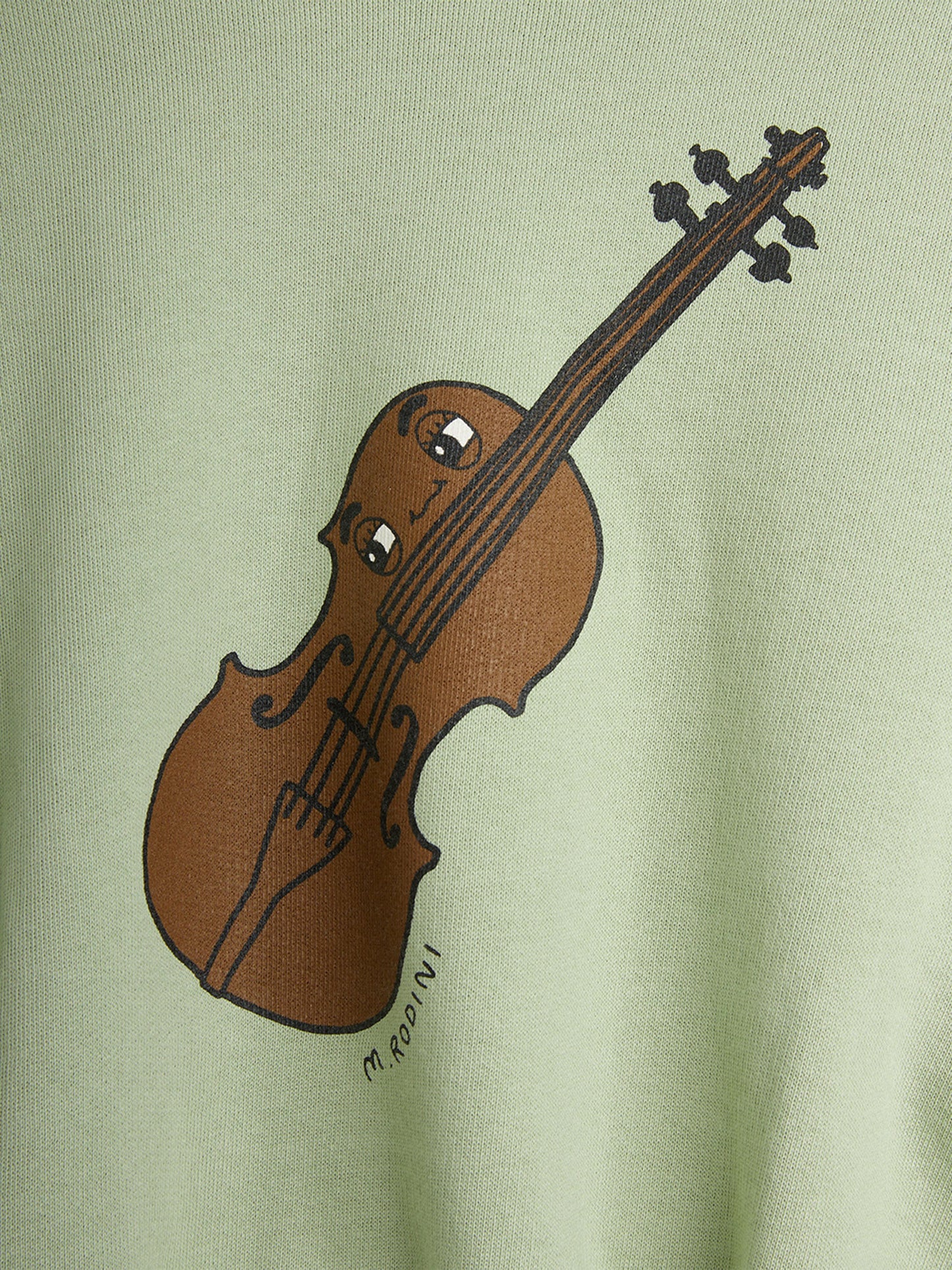 Girls Violin Sweatshirt in Green