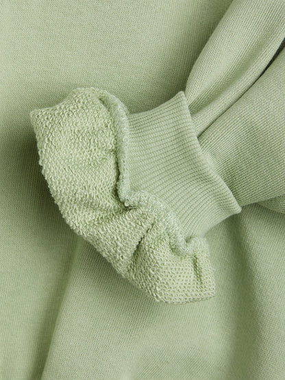 Girls Violin Sweatshirt in Green