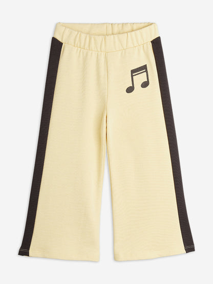 Girls Note Embroidered Joggers in Yellow