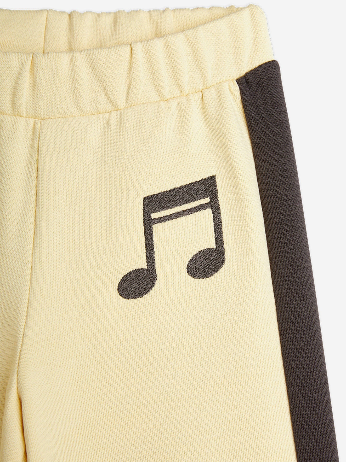 Girls Note Embroidered Joggers in Yellow