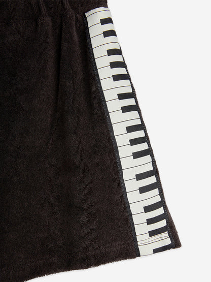 Boys Piano Terry Sweat Shorts in Black