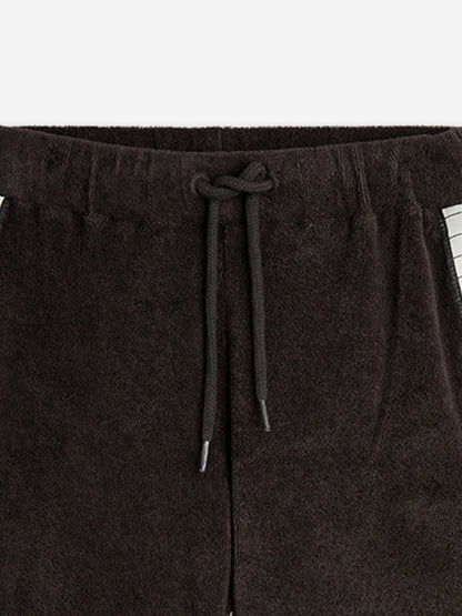 Boys Piano Terry Sweat Shorts in Black