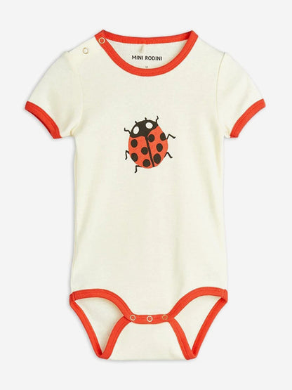 Baby Girls Ladybugs Bodysuit in Ivory