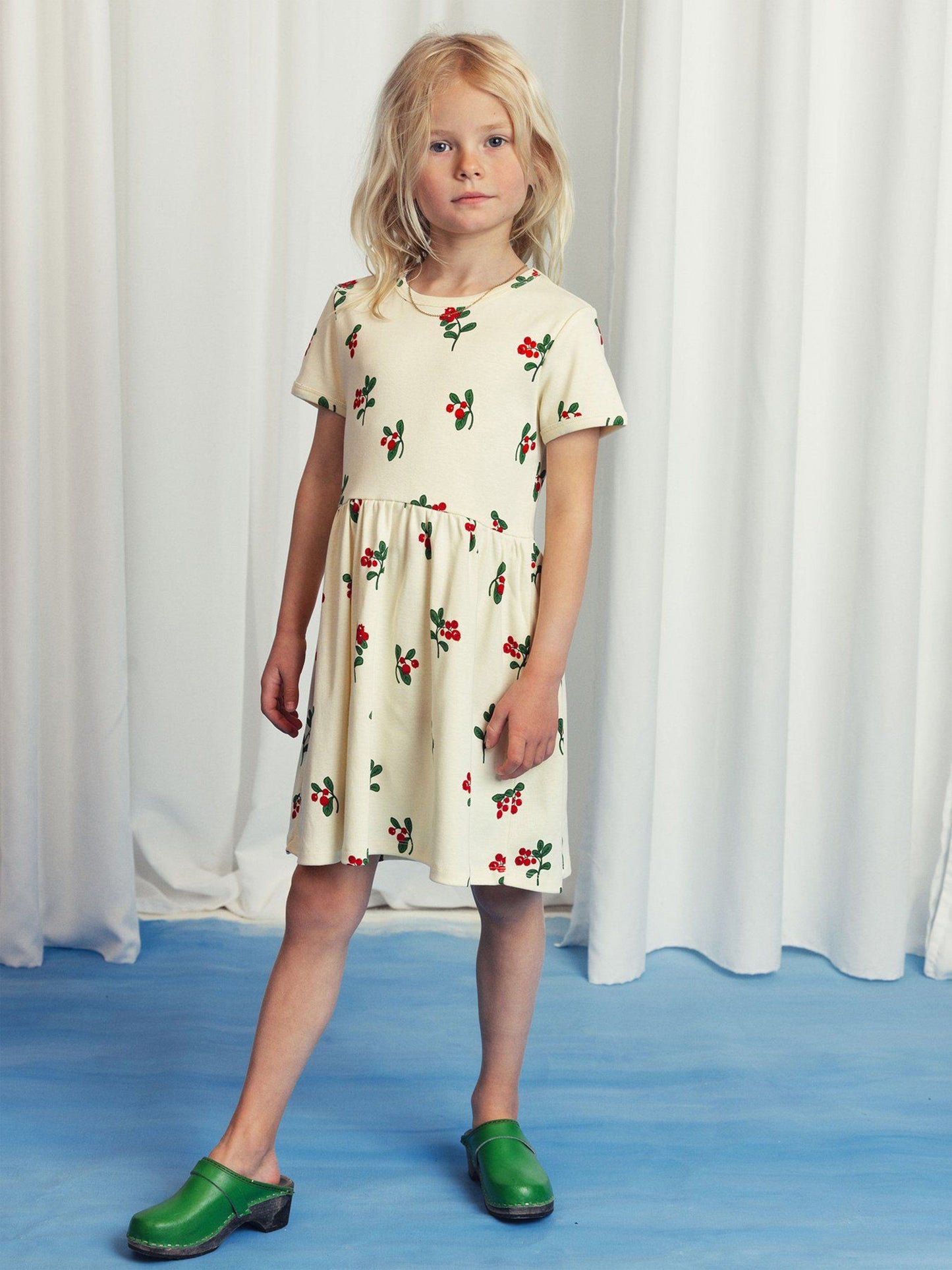 Girls Lingonberries AOP Dress in Ivory