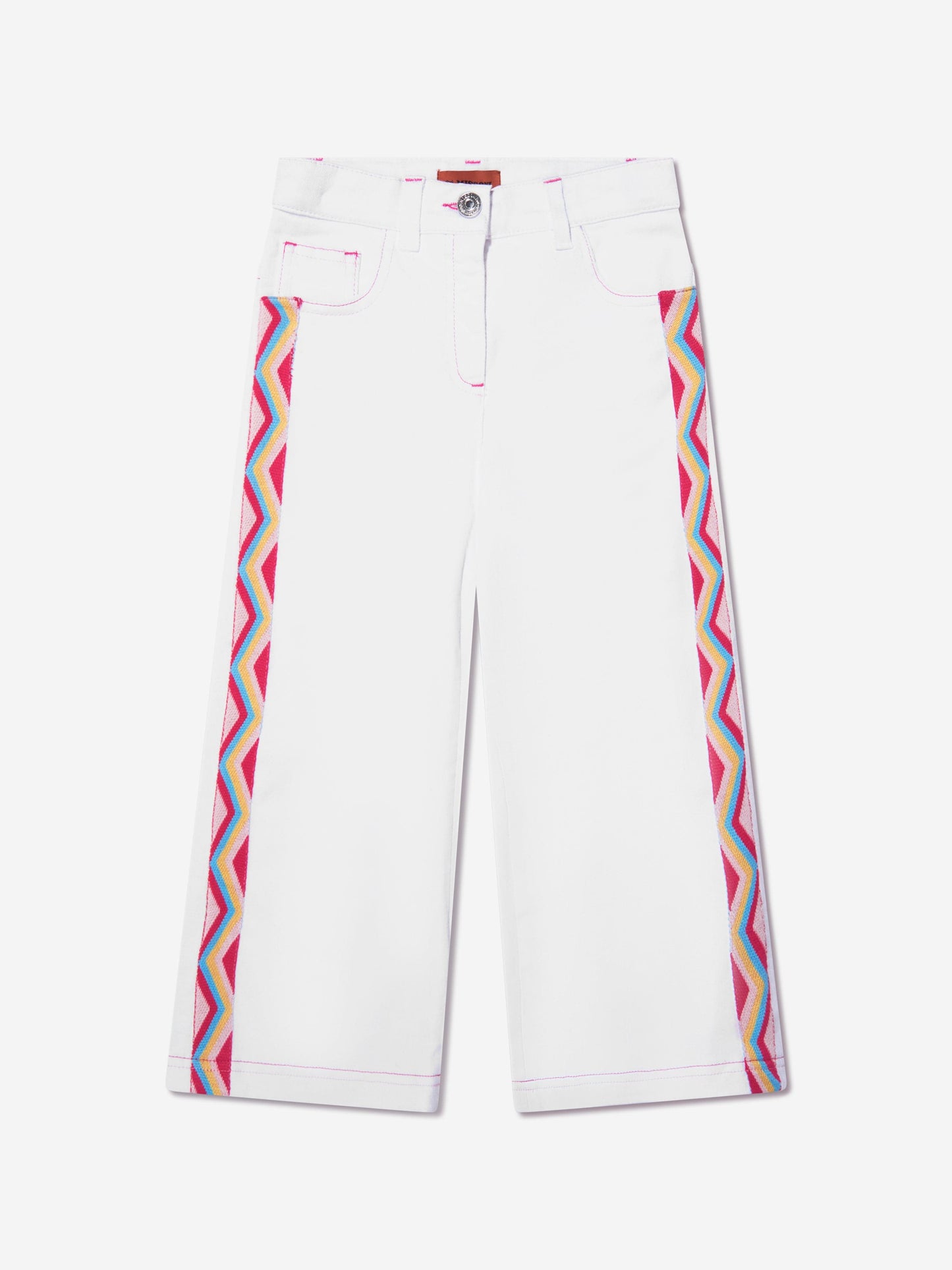 Missoni 女童之字形阔腿裤（白色）