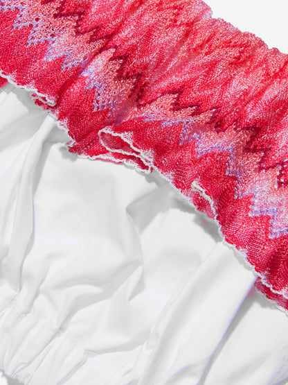 Missoni 女童之字形荷叶边上衣（白色）