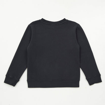女童黑色印花棉卫衣