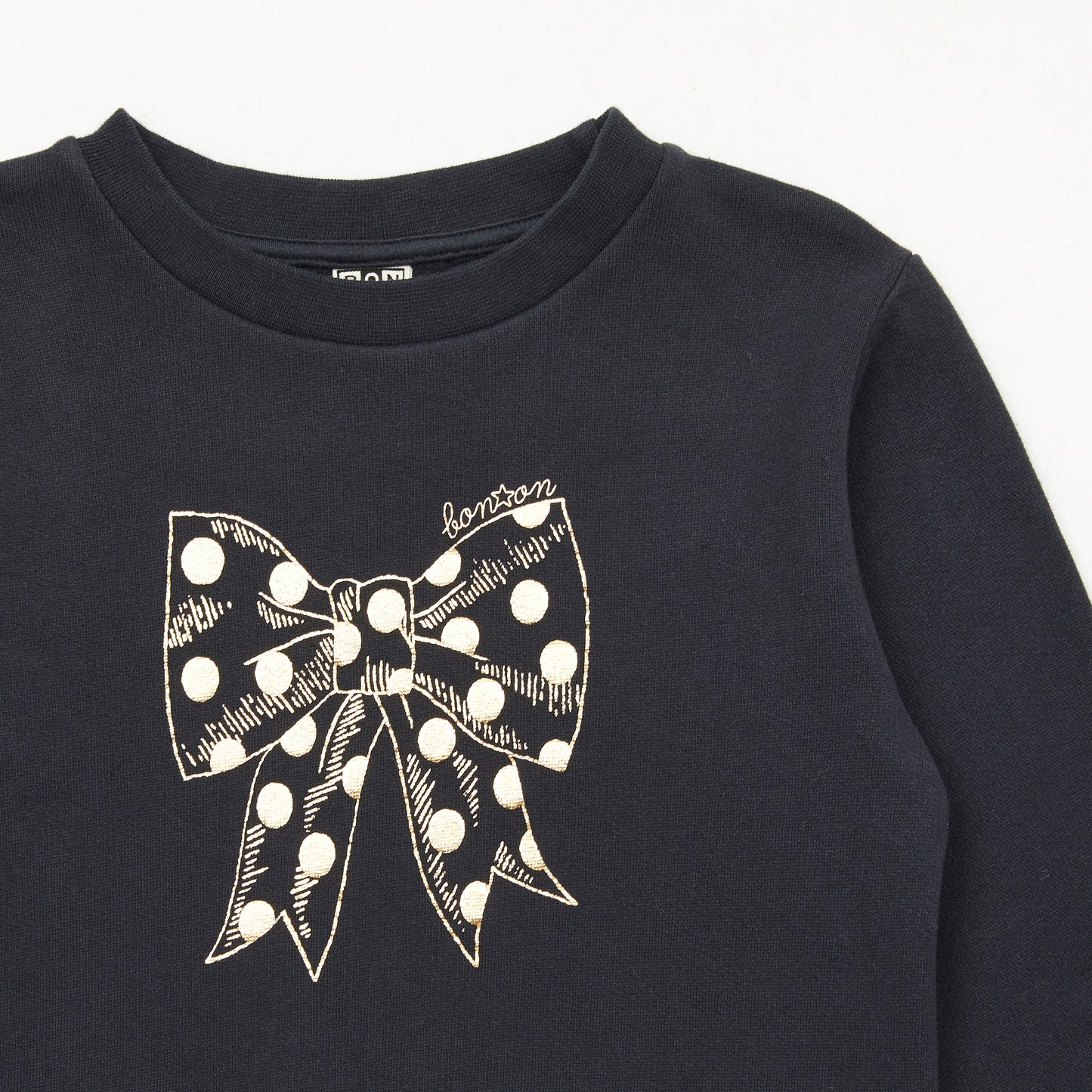 女童黑色印花棉卫衣