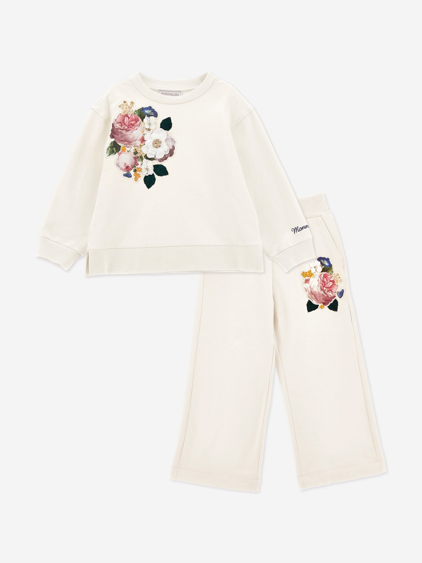 Monnalisa 女童 Bouquet 运动服（象牙色）