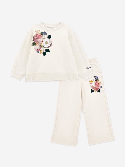 Monnalisa 女童 Bouquet 运动服（象牙色）