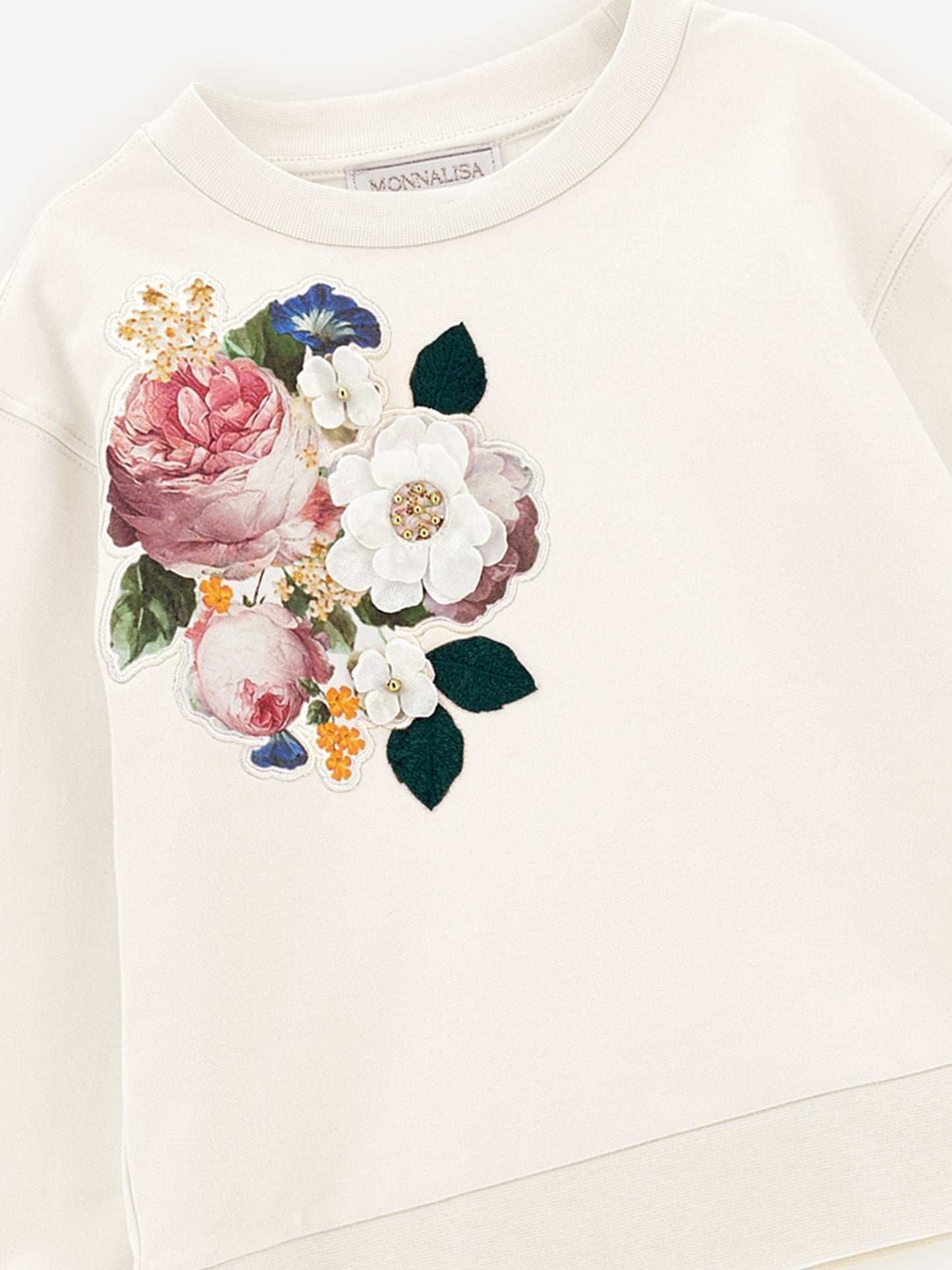 Monnalisa 女童 Bouquet 运动服（象牙色）