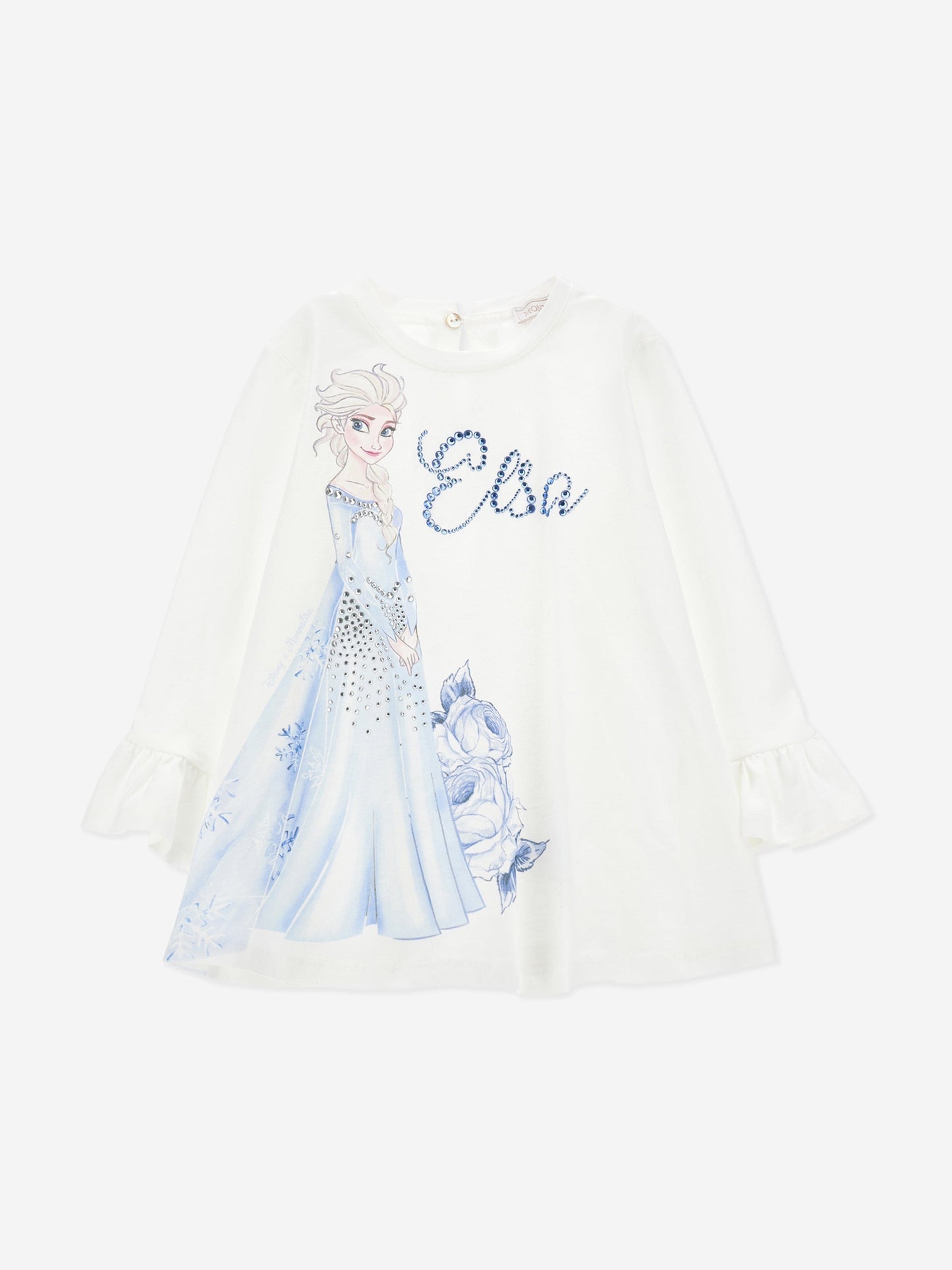 Monnalisa 女童 Elsa Maxi T 恤（白色）