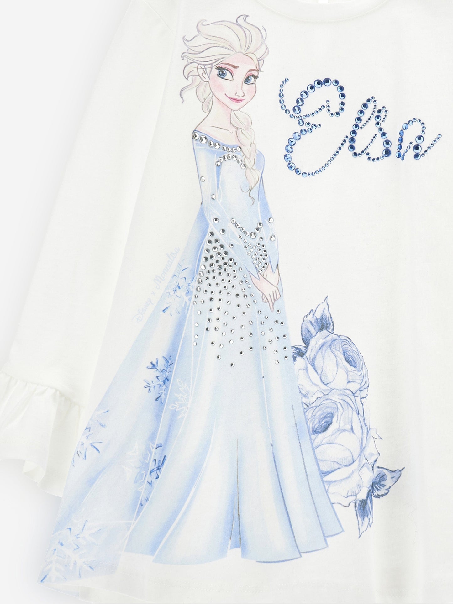 Monnalisa 女童 Elsa Maxi T 恤（白色）