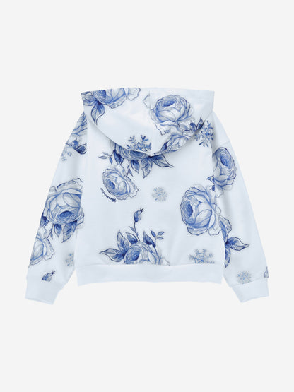 Monnalisa 女童花卉拉链上衣（蓝色）