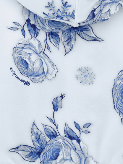 Monnalisa 女童花卉拉链上衣（蓝色）