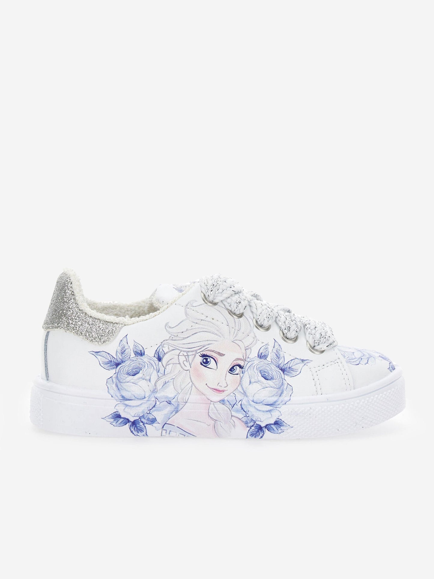 Monnalisa 女童白色冰雪奇缘皮革运动鞋