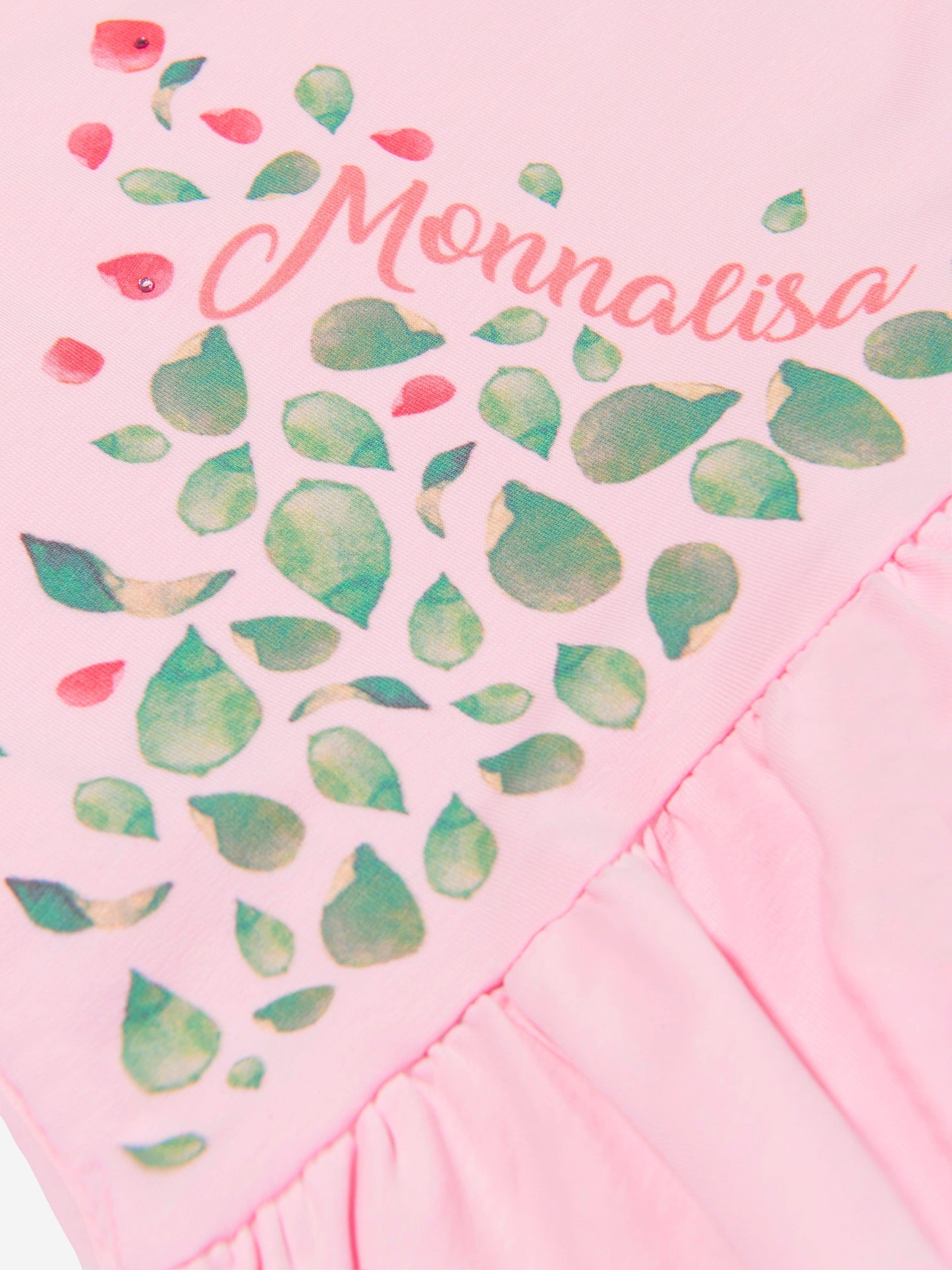 Monnalisa 女童棉质玫瑰印花连衣裙