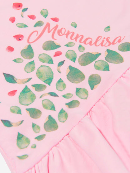Monnalisa 女童棉质玫瑰印花连衣裙