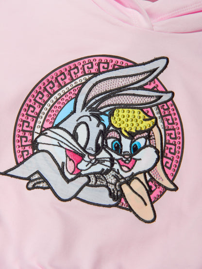 Monnalisa 女童棉质 Lola Bunny 无袖连帽衫