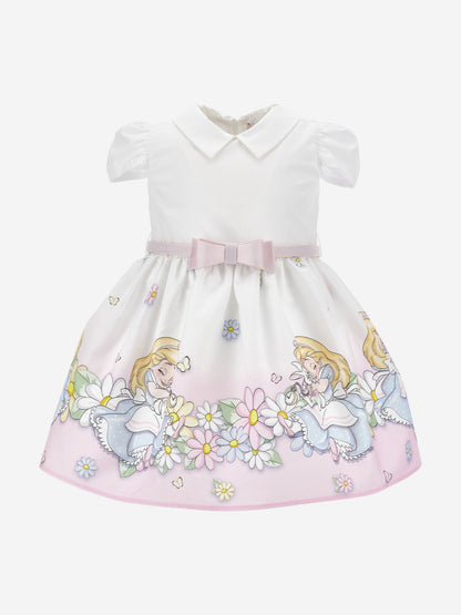 Baby Girls Alice In Wonderland Dress in White