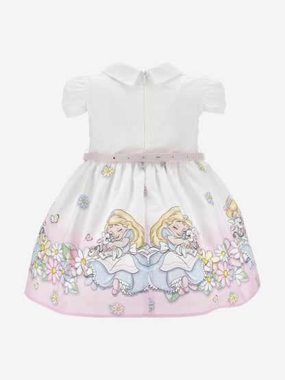 Baby Girls Alice In Wonderland Dress in White