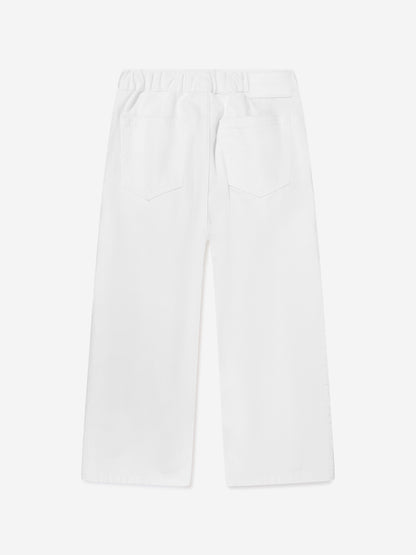 MM6 Maison Margiela 儿童银色金属效果牛仔裤
