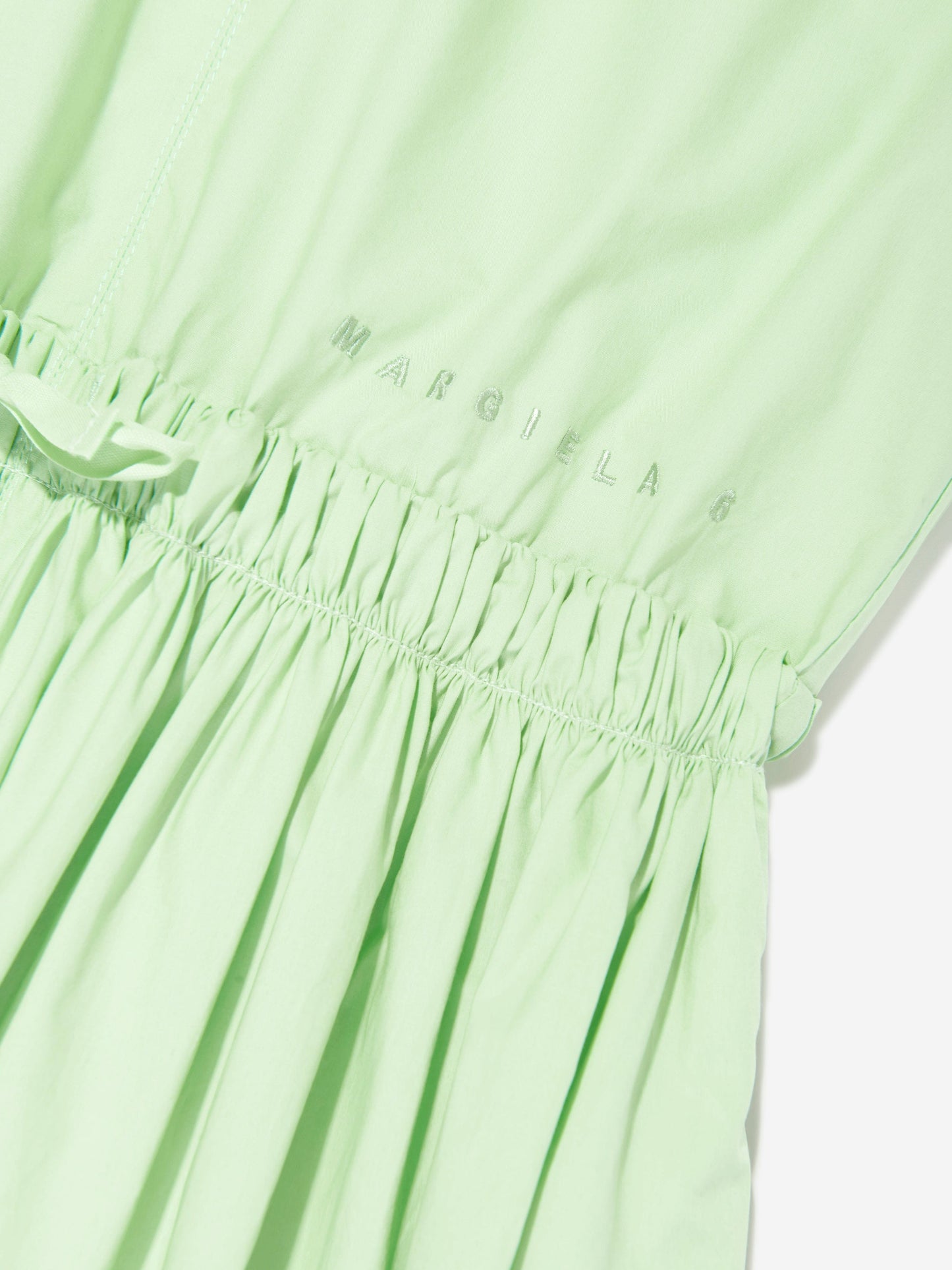MM6 Maison Margiela 女童无袖府绸连衣裙（绿色）