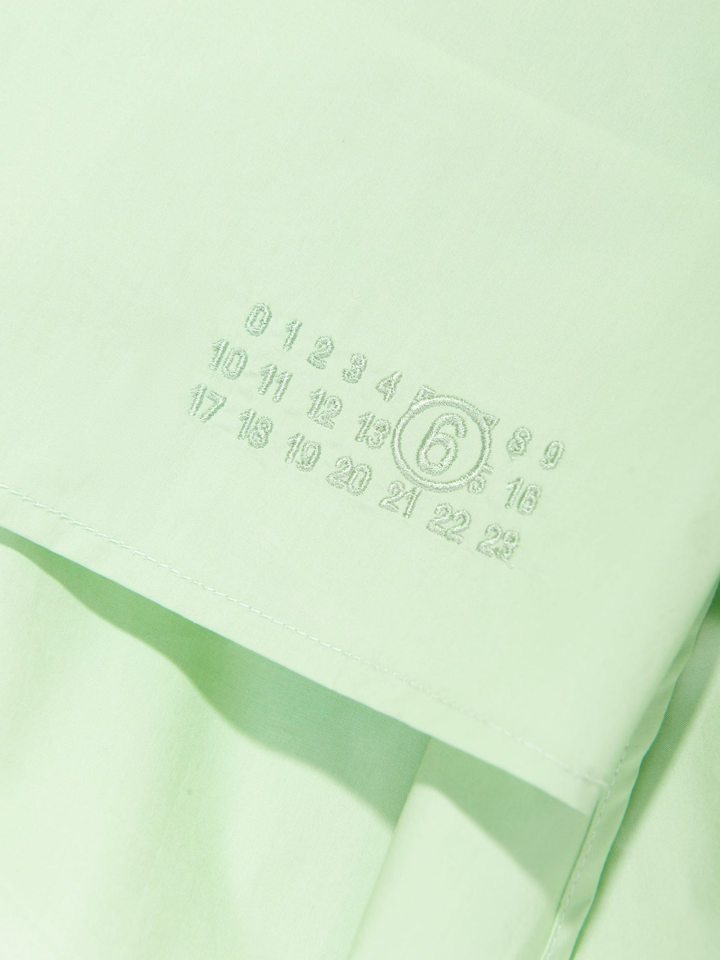 MM6 Maison Margiela 儿童短款府绸褶皱后背衬衫（绿色）