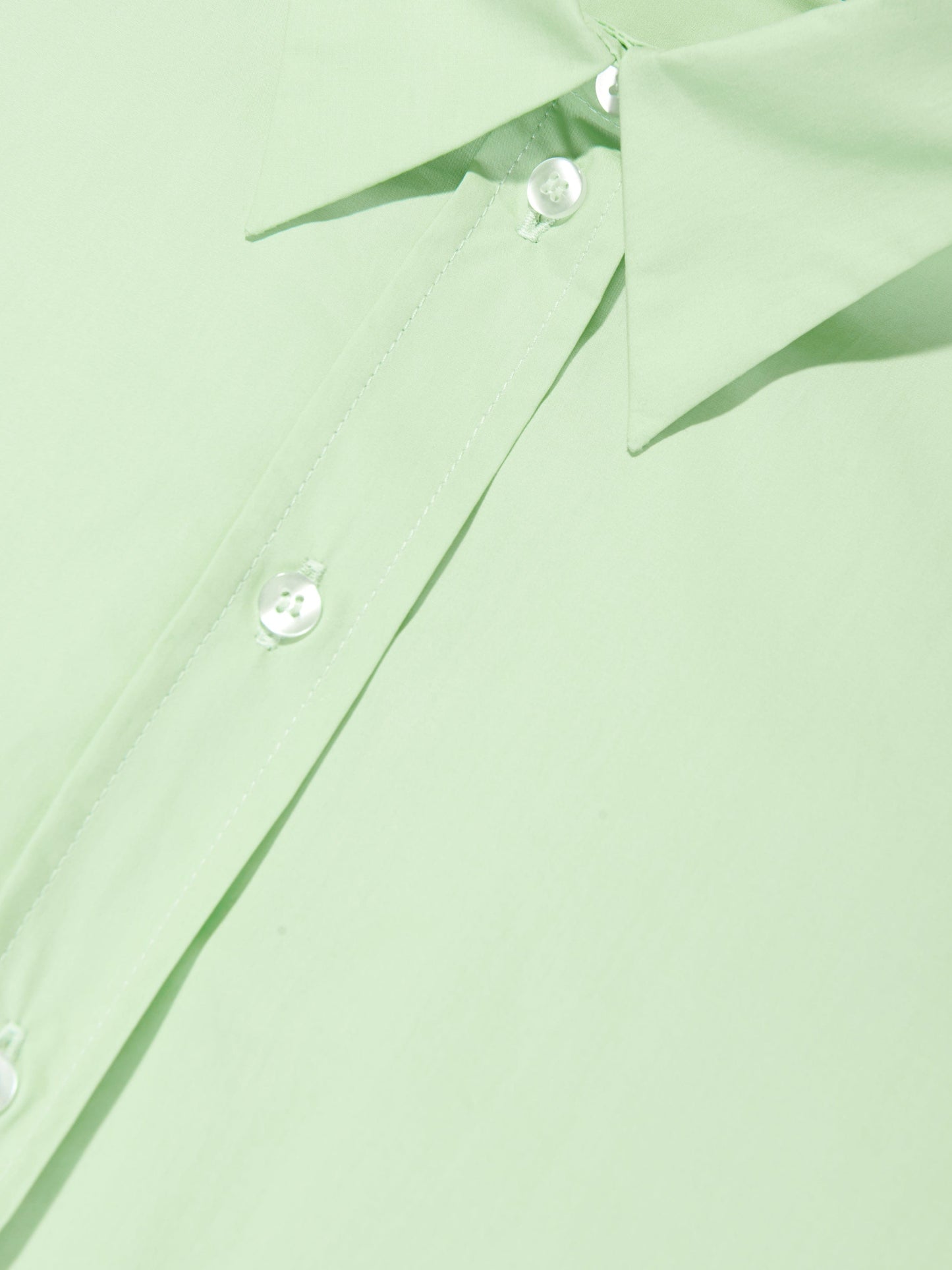 MM6 Maison Margiela 儿童短款府绸褶皱后背衬衫（绿色）